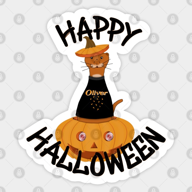 Happy Halloween Oliver! Sticker by ButterflyInTheAttic